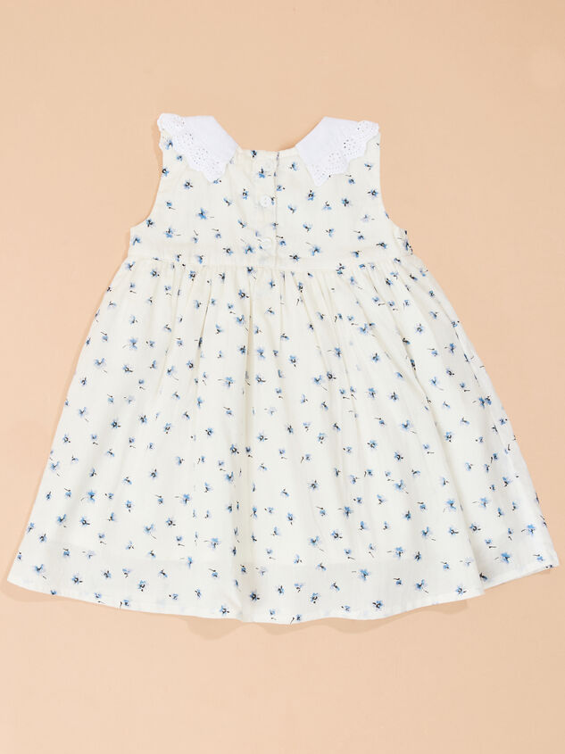 Eve Ditsy Floral Collar Dress Detail 3 - TULLABEE