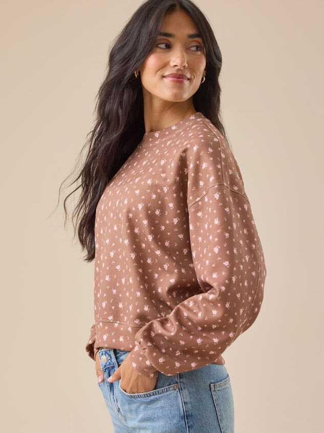 Alessia Floral Mama Sweatshirt Detail 4 - TULLABEE