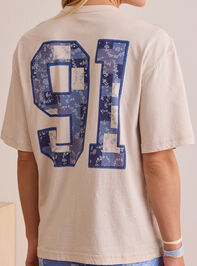 91' Star Oversized Tee Detail 5 - TULLABEE