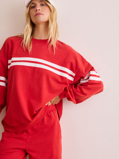 Turbo Striped Sweatshirt - TULLABEE
