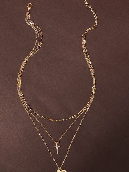 Love Like Jesus Layered Charm Necklace - TULLABEE
