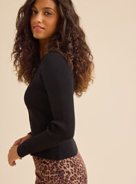 Viola Ribbed Cardigan Detail 3 - TULLABEE