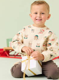 Beary Christmas Sweatshirt Detail 4 - TULLABEE