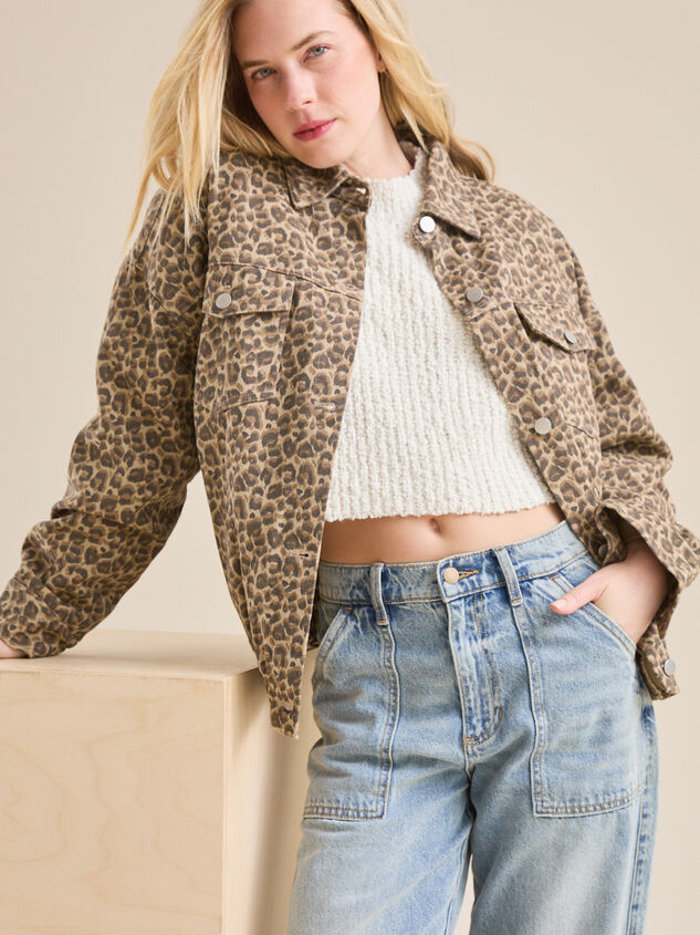 Riley Animal Print Jacket Detail 3 - TULLABEE