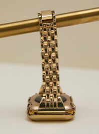 Gold Link Watch Band & Face Case Detail 3 - TULLABEE