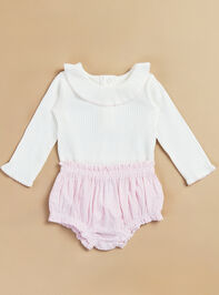 Sophie Bodysuit and Bow Bloomer Set by Mudpie - TULLABEE