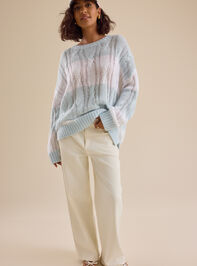 Jovie Oversized Stripe Sweater Detail 3 - TULLABEE
