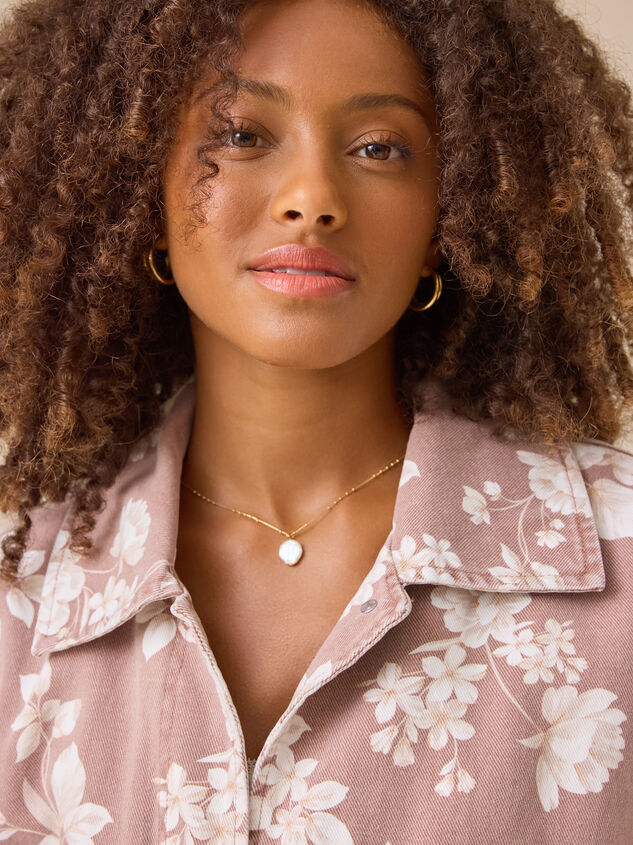 Loretta Cropped Floral Jacket Detail 3 - TULLABEE