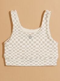 Lanie Checkered Sports Bra by Play X Play Detail 2 - TULLABEE