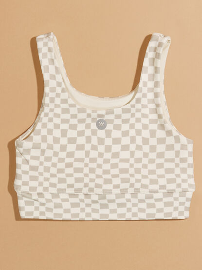 Lanie Checkered Sports Bra by Play X Play - TULLABEE