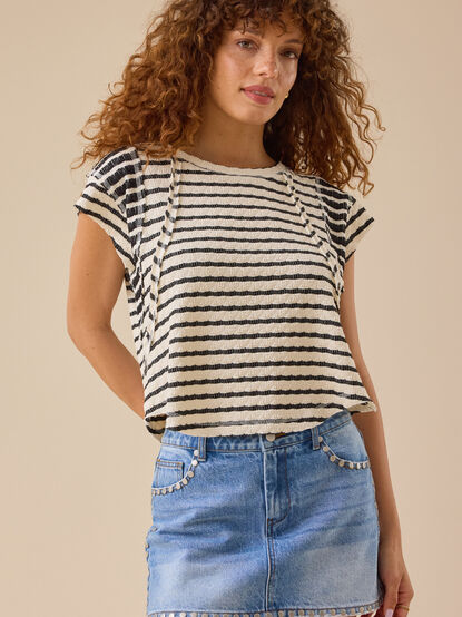 Marlee Mixed Stripe Top - TULLABEE
