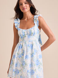 Alexa Floral Mini Dress Detail 3 - TULLABEE
