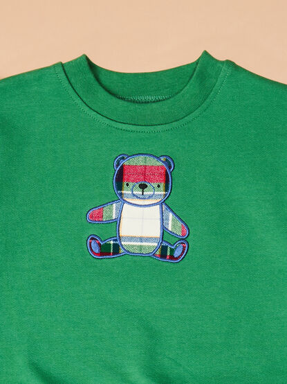 Plaid Bear Baby Sweatshirt - TULLABEE