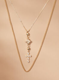 Detailed Cross Necklace - TULLABEE