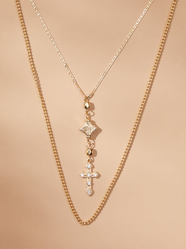 Detailed Cross Necklace - TULLABEE