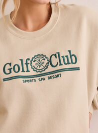 Golf Club Embroidered Sweatshirt Detail 2 - TULLABEE