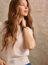 Nova Cashmere Cropped Sweater Detail 5 - TULLABEE