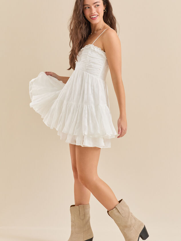 Harper Floral Mini Dress Detail 3 - TULLABEE