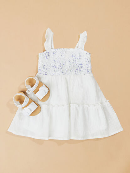 Jessie Embroidered Flutter Dress - TULLABEE