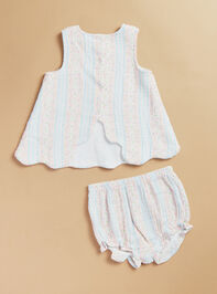 Vivian Floral Open Back Top and Bloomer Set Detail 3 - TULLABEE