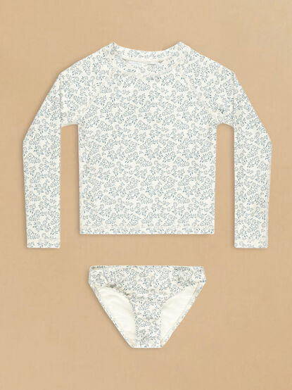 Augusta Floral Rashguard Swim Set by Rylee + Cru - TULLABEE