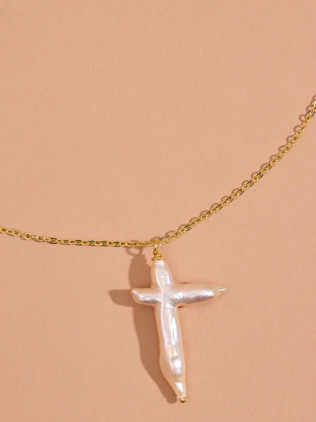Pearl Promise Cross Necklace - TULLABEE