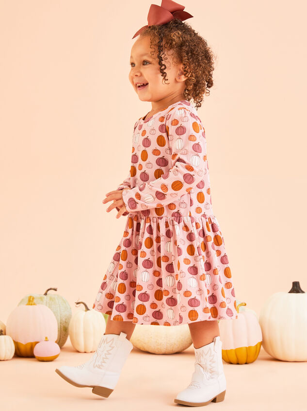 Pumpkin Harvest Ribbed Dress by MudPie - TULLABEE