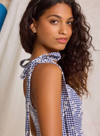 Berkley Gingham Romper Detail 4 - TULLABEE