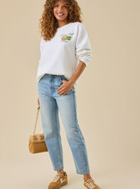 Matcha Moments Graphic Pullover Detail 3 - TULLABEE