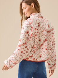 Lara Floral Quilted Jacket Detail 4 - TULLABEE