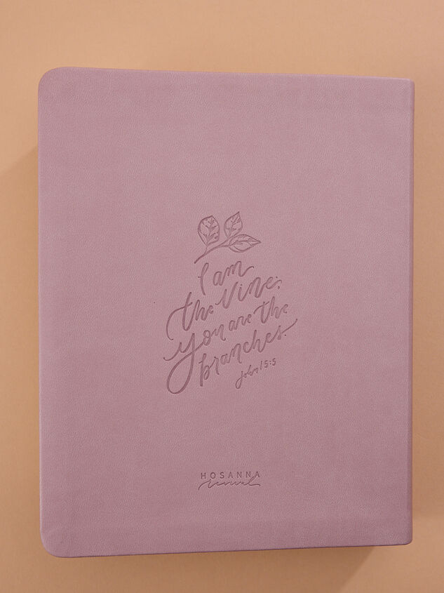 Hosanna Revival Notetaking Bible- Mauve Flower Detail 3 - TULLABEE