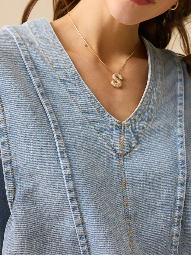 Hanah Denim Top Detail 3 - TULLABEE
