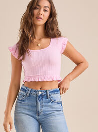 Brinley Textured Knit Top Detail 2 - TULLABEE