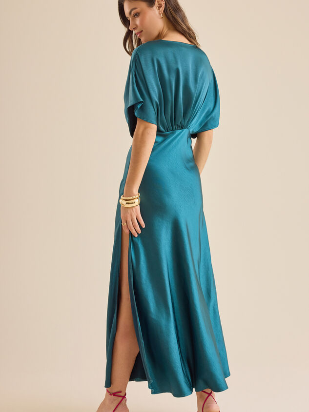 Lysa Satin Maxi Dress Detail 4 - TULLABEE