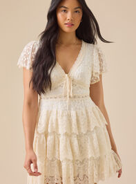 Leighton Lace Mini Dress Detail 2 - TULLABEE