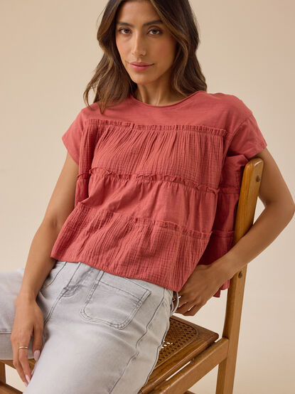 Rebecca Tiered Babydoll Top - TULLABEE