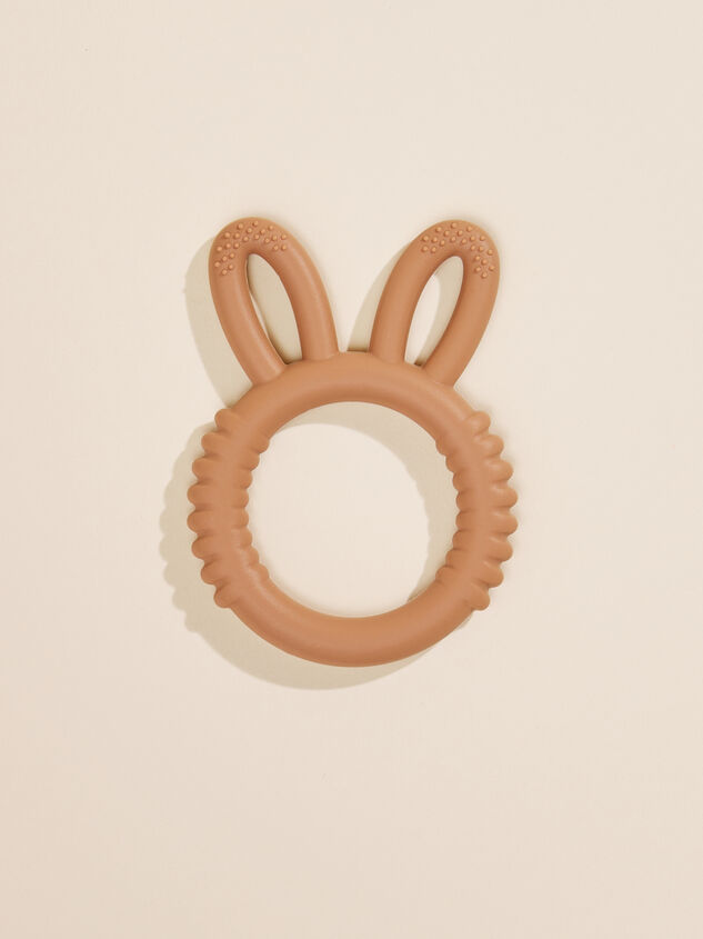 Silicone Bunny Teether - Camel - TULLABEE