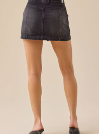 Annika Denim Button Up Skort Detail 6 - TULLABEE