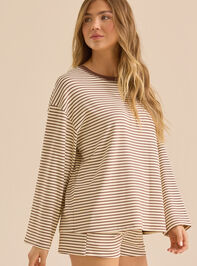 Kalliope Stripe Crewneck Detail 4 - TULLABEE