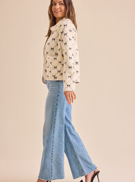 Elaina Embroidered Bow Jacket Detail 4 - TULLABEE