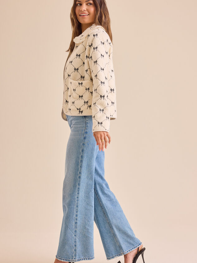Elaina Embroidered Bow Jacket Detail 4 - TULLABEE