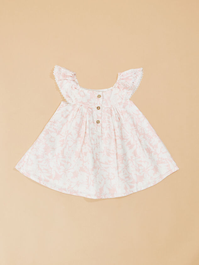 Ila Flutter Floral Toddler Dress Detail 2 - TULLABEE