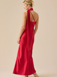 Connie Satin Maxi Dress Detail 5 - TULLABEE