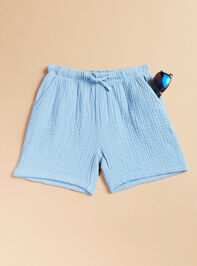 Asher Solid Muslin Shorts Detail 2 - TULLABEE