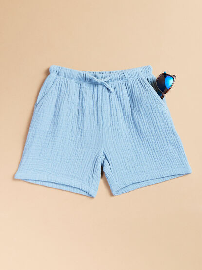 Asher Solid Muslin Shorts - TULLABEE