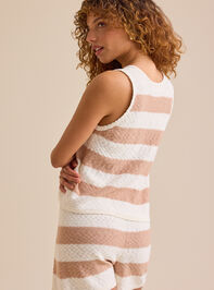 Kendall Striped Sweater Vest Detail 5 - TULLABEE