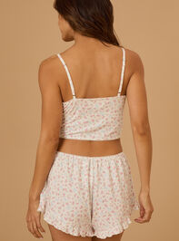 Mimi Floral Bow Lounge Top Detail 4 - TULLABEE