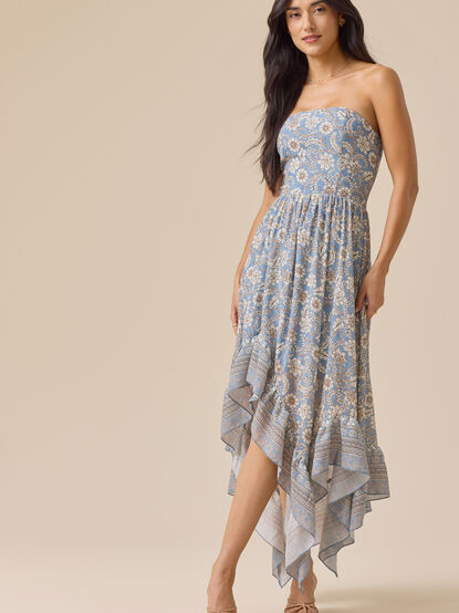 Cleo Strapless Floral Mini Dress - TULLABEE