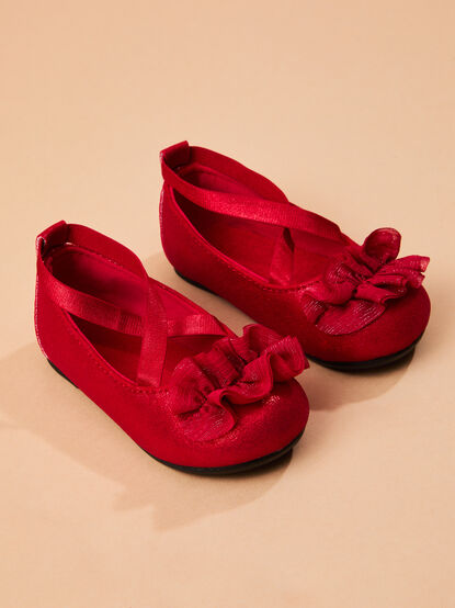 Ruby Red Ballet Flat - TULLABEE