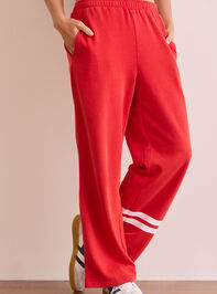 Turbo Striped Straight Leg Pant Detail 3 - TULLABEE